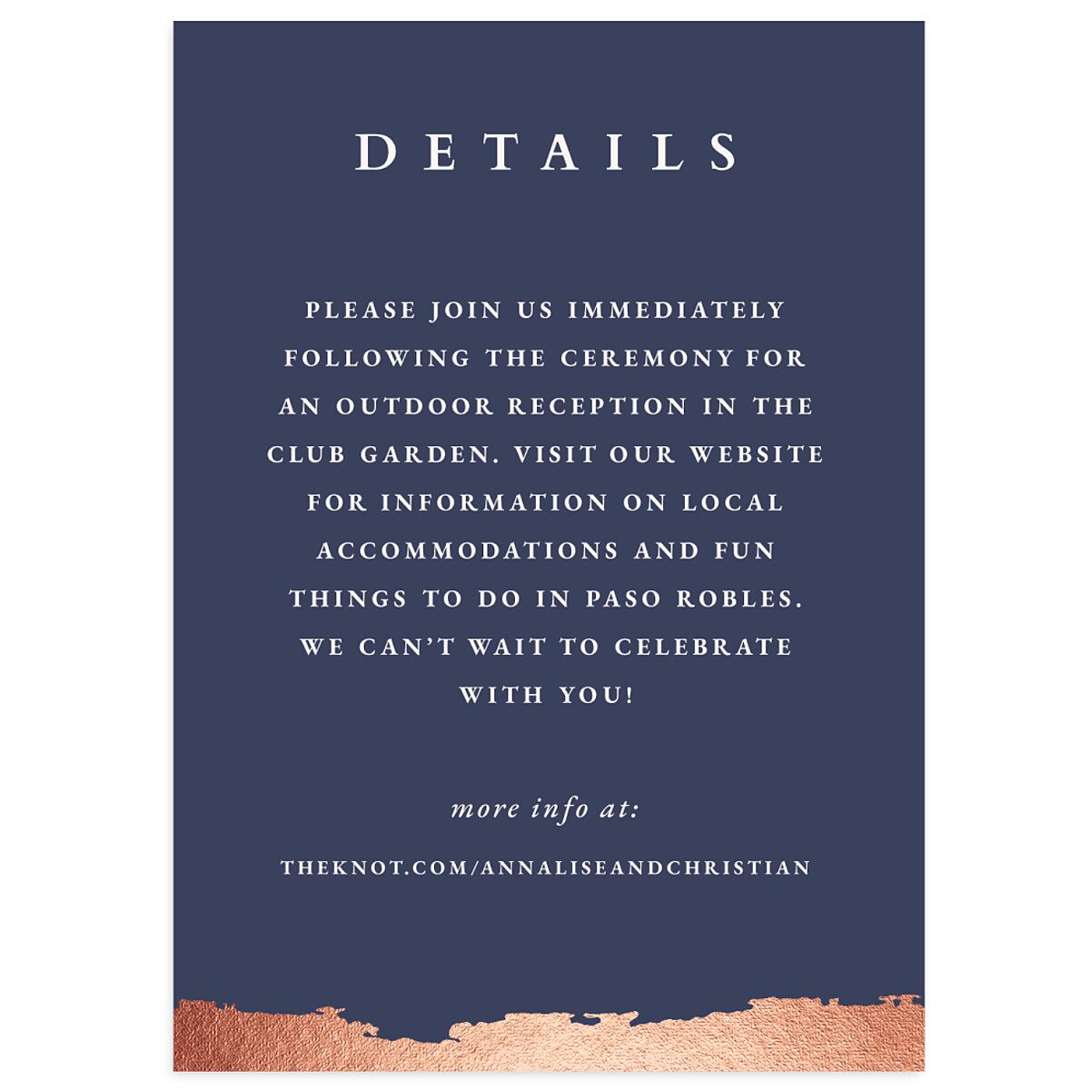 Elegant Edge Wedding Enclosure Cards
