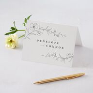 Graceful Botanical Thank You Cards Shadow Gray
