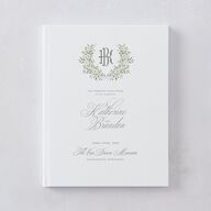 Luxury Floral Monogram Guest Books Cotton