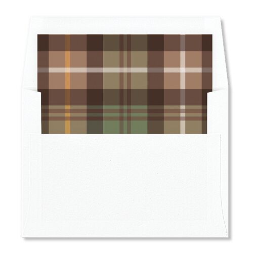 Tartan Crest Envelope Liners Moss Standard