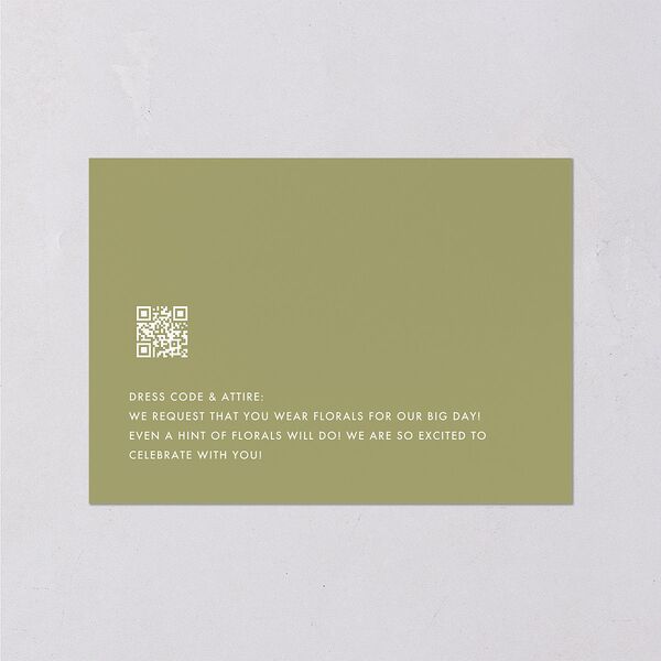 Hand Drawn Heart Photo Wedding Enclosure Cards Moss Signature Standard