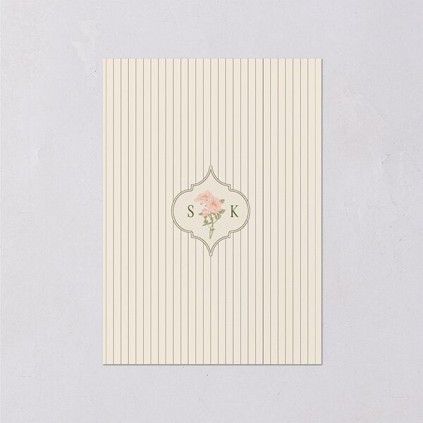 Floral Vintage Lattice Wedding Response Cards Champagne Signature Standard