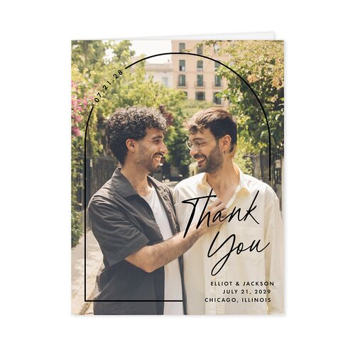 Scripted Arch Thank You Cards Midnight