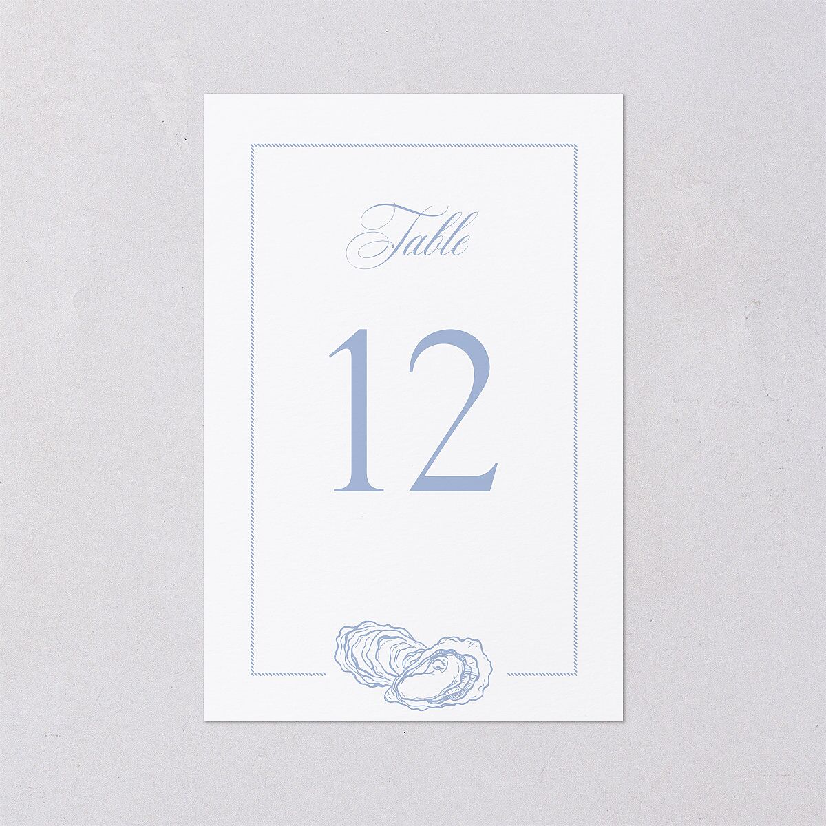 Coastal Oysters and Anchors Table Numbers Sea Blue Signature
