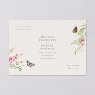 Rustic Butterflies Bridal Shower Invitations Scottish Green Signature Blank Standard