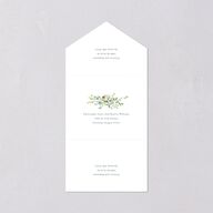 Wildflower Border All-in-One Wedding Invitations Stream Signature Light Both Recipient and Return Addresses No