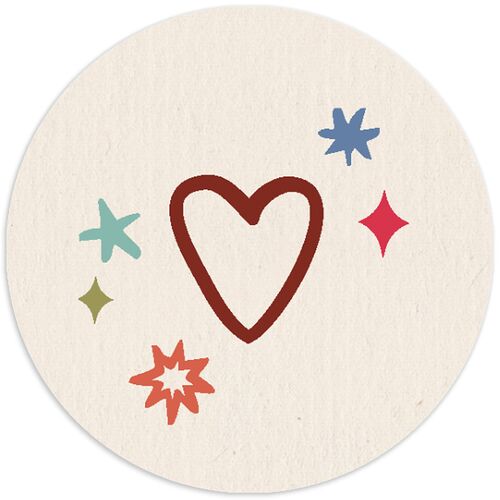 What a Year Whimsical Calendar Photos Holiday Stickers Maroon Circle