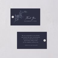 Romantic Branches Favor Gift Tags Navy Signature