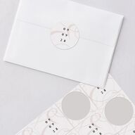 Ampersand Flourish Wedding Stickers Snow Circle