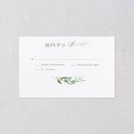 Greenery Laurel All-in-One Wedding Invitations Thyme Signature Light Both Recipient and Return Addresses No