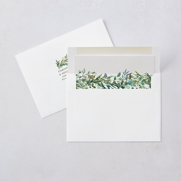 Leafy Hoops Rehearsal Dinner Invitations Eucalyptus Signature Blank Standard