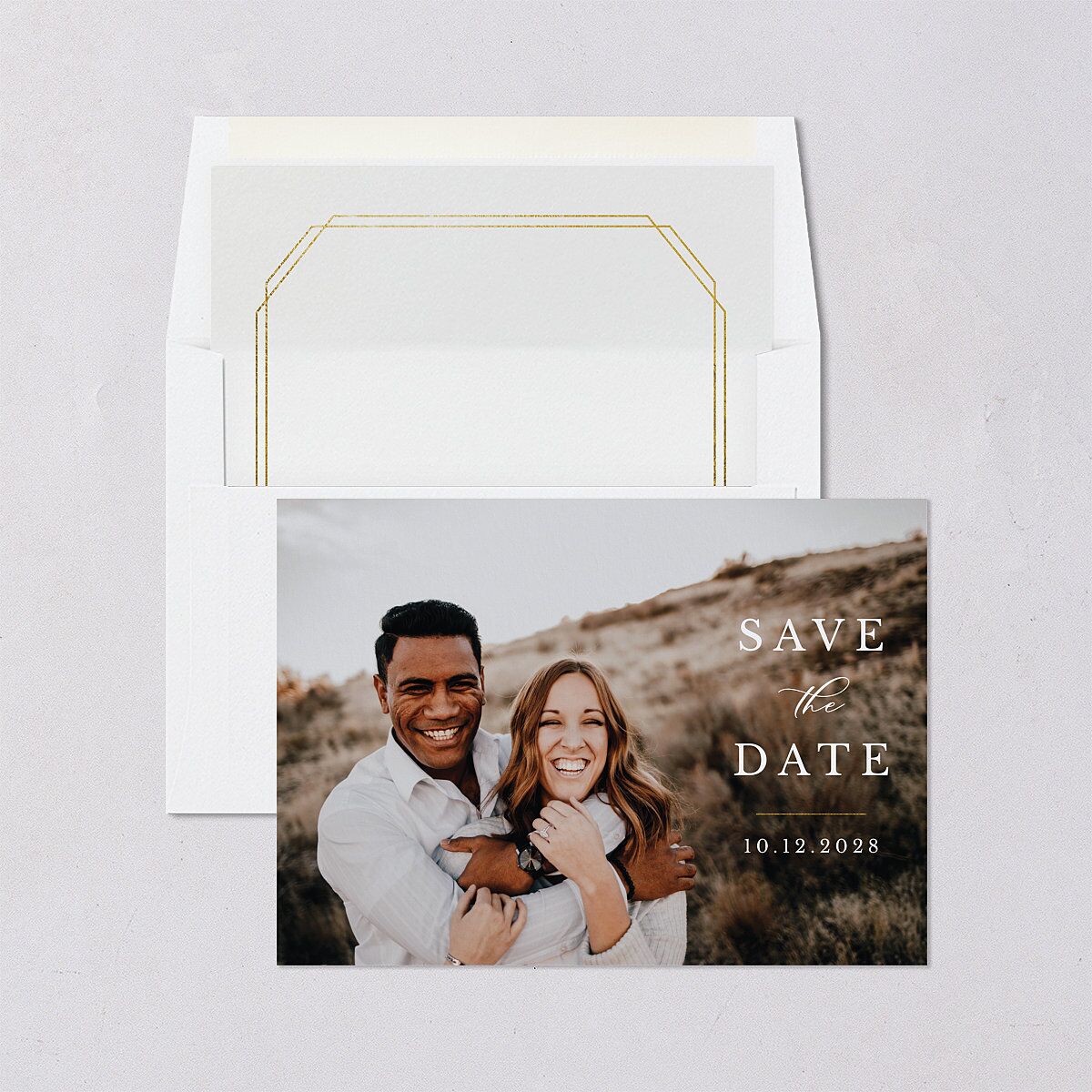 Eucalyptus Frame Save The Date Cards — view 4