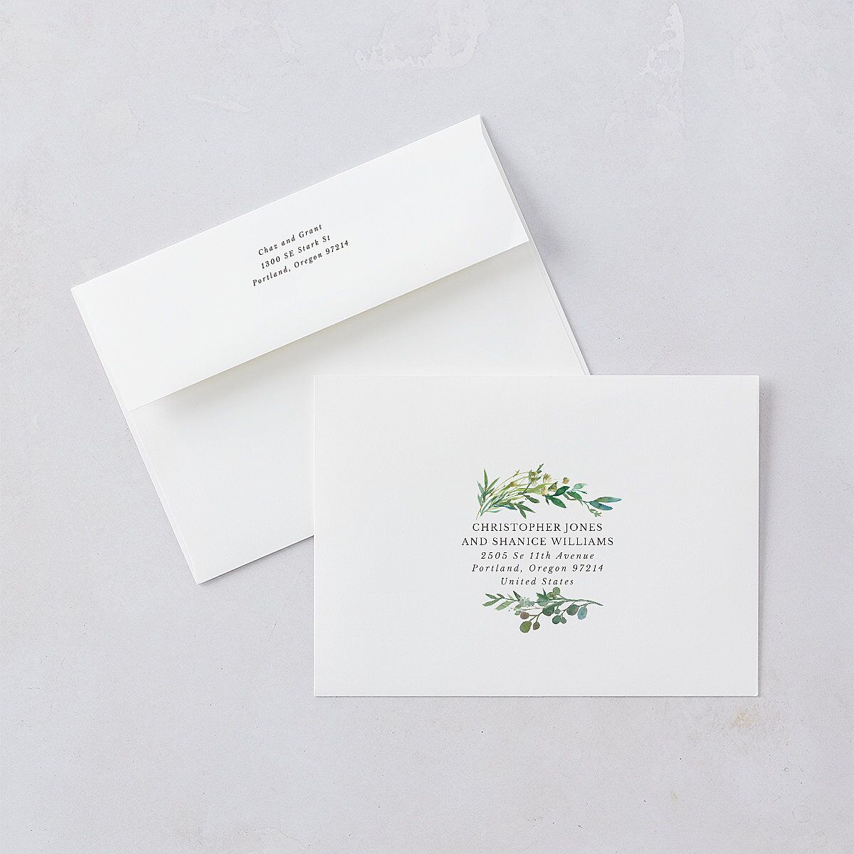 Rustic Hoops Save the Date Cards Eucalyptus Signature smooth Blank No Standard