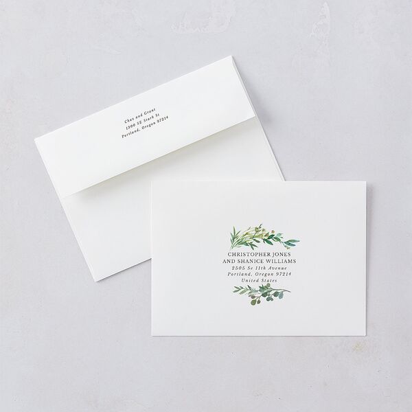 Rustic Hoops Save the Date Cards Eucalyptus Signature smooth Blank No Standard