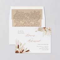 Western Floral Rehearsal Dinner Invitations Terracotta Signature Blank