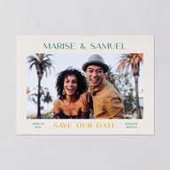 Impressionist Paradise Save the Date Cards Rose Gold Signature smooth Blank No Standard