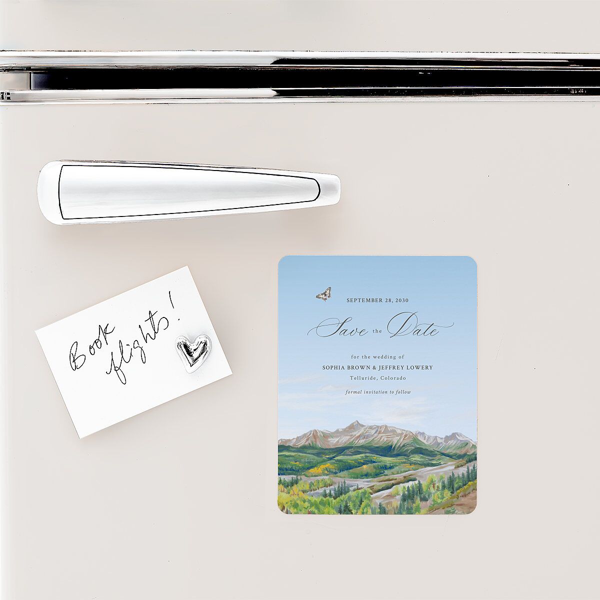 Romantic Floral Mountain Save The Date Magnets Meadow Magnet Paper