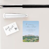 Romantic Floral Mountain Save The Date Magnets Meadow Magnet Paper