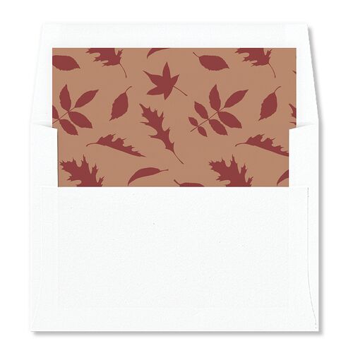 Falling Leaves Envelope Liners Rust Standard