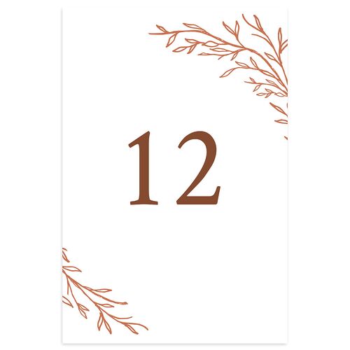 Rustic Branches Table Numbers Terracotta Signature