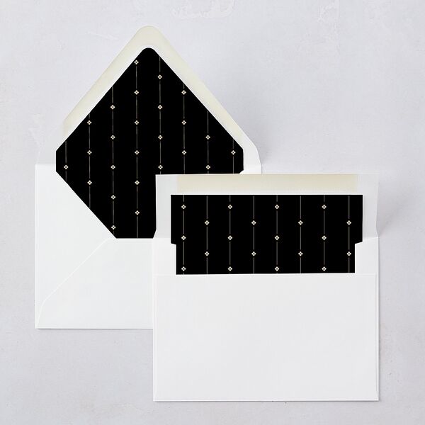 Whimsical Hand Drawn Bow Euro Envelope Liners Linen Luxe