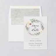 Rustic Botanical Save The Date Cards Thyme Signature smooth Blank No