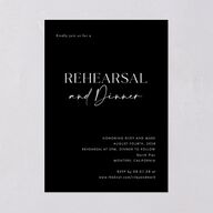 Modern Contrast Rehearsal Dinner Invitations Midnight Signature Blank Standard