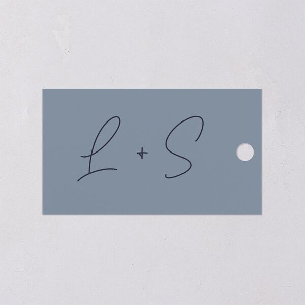 Love is Love Favor Gift Tags Dark Navy Signature