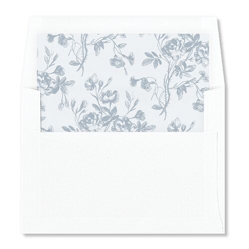 Vintage Hydrangea Garden Crest Envelope Liners Slate Standard