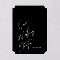 Signed Save The Date Cards Licorice Signature smooth Blank No