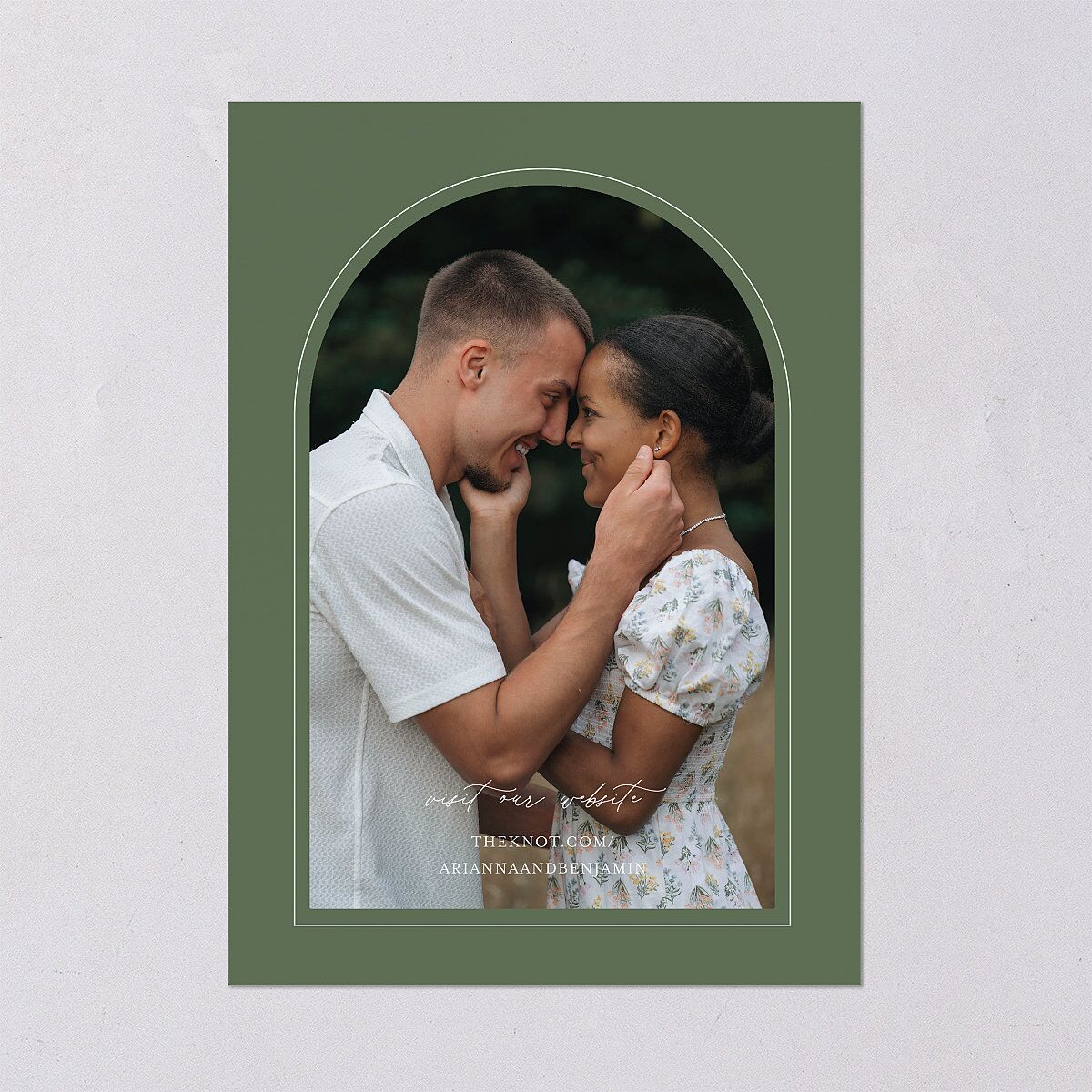 Botanical Arch Wedding Invitations Hunter Green Signature Blank No Standard