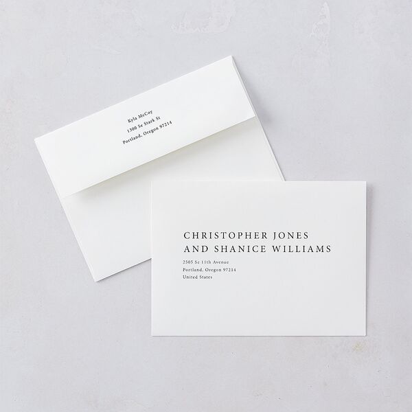 Natural Palette Wedding Invitations Pure White Signature Blank No Standard