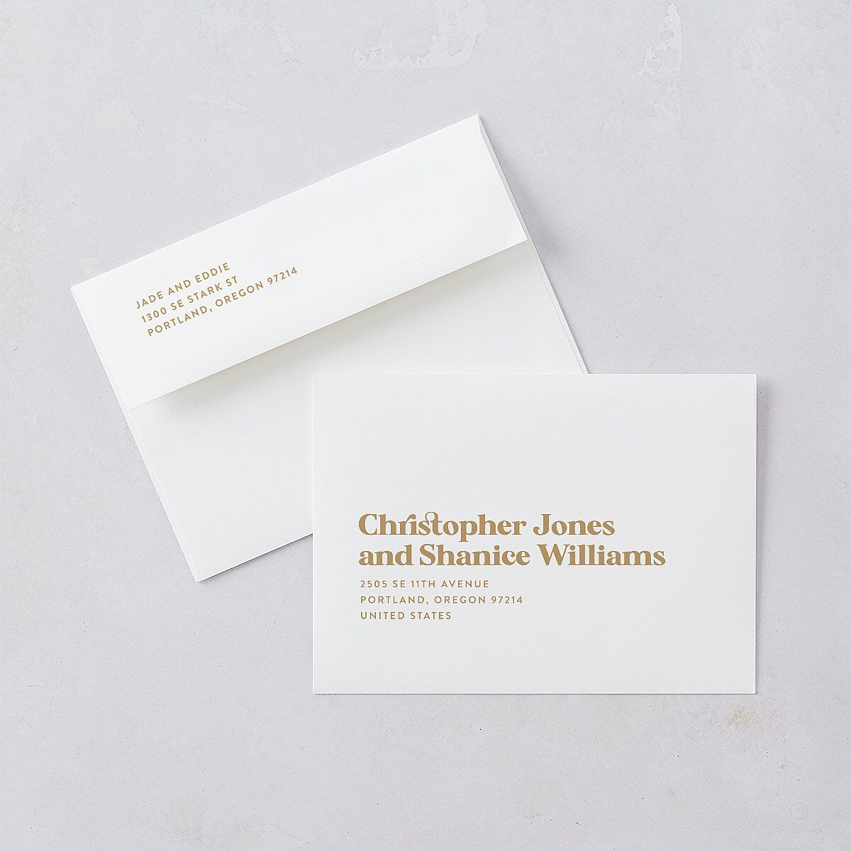 Nostalgic Save the Date Cards Tan Signature smooth Blank No Standard