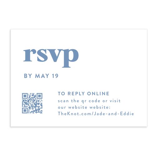 Music Lovers QR Code RSVP Cards Cornflower Signature Standard
