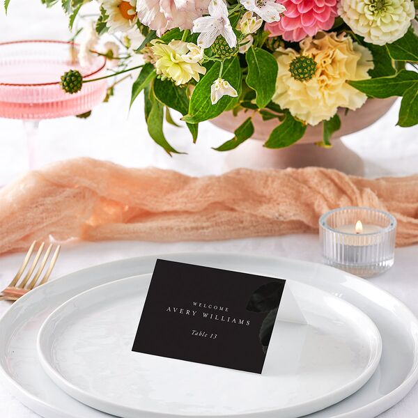 Vintage Gothic Place Cards Licorice Signature