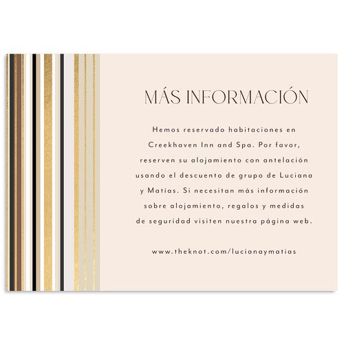 Serape de Sol Wedding Enclosure Cards Gold Bisque Signature Standard
