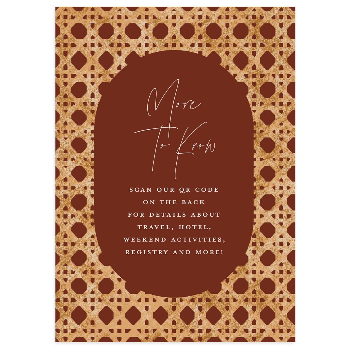 Scallop Rattan Wedding Enclosure Cards