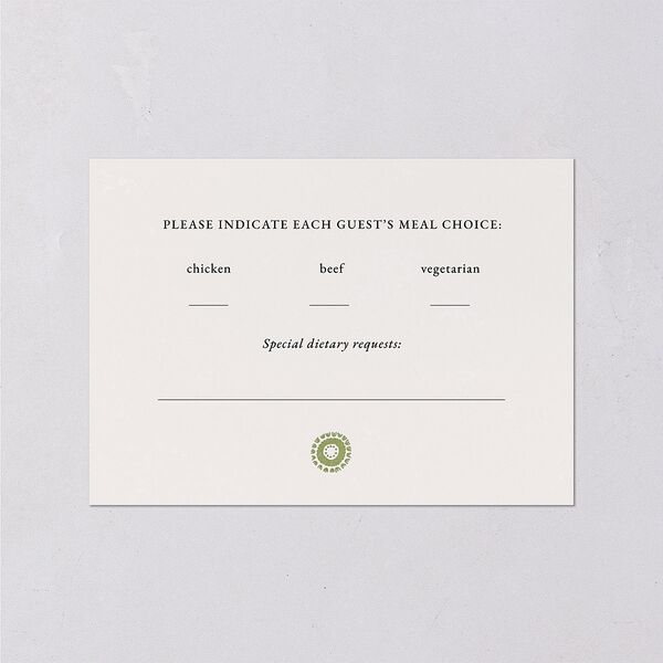Block Print Wedding Response Cards Meadow Signature Standard