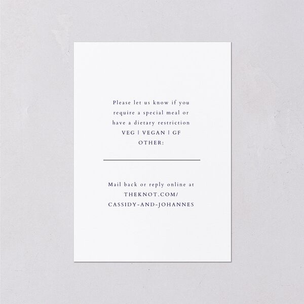 Classic Shell Wedding Response Cards Gold Royal Blue Signature Standard