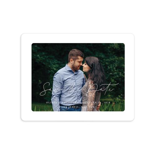 Eucalyptus Bouquet Save The Date Magnets Ivory Magnet Paper