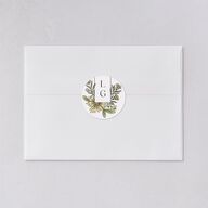 Timeless Wildflowers Wedding Stickers Pear Circle