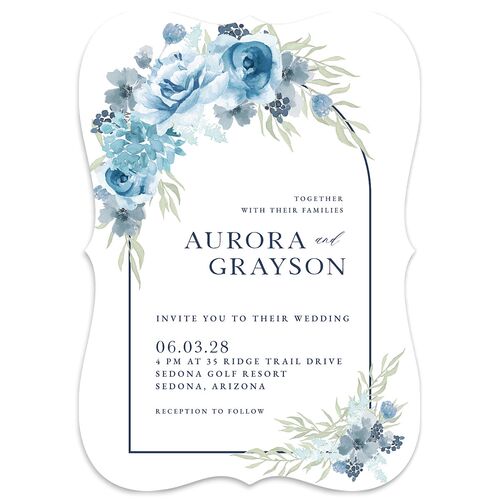 Bohemian Arch Wedding Invitations Cruise Signature Blank No Bracket