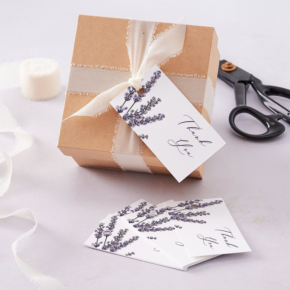 Vintage Lavender Favor Gift Tags Plum Signature