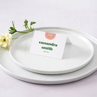 Retro Bloom Place Cards Scottish Green Signature