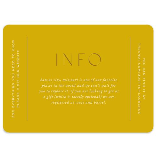 Surround Wedding Enclosure Cards Marigold Signature Rounded