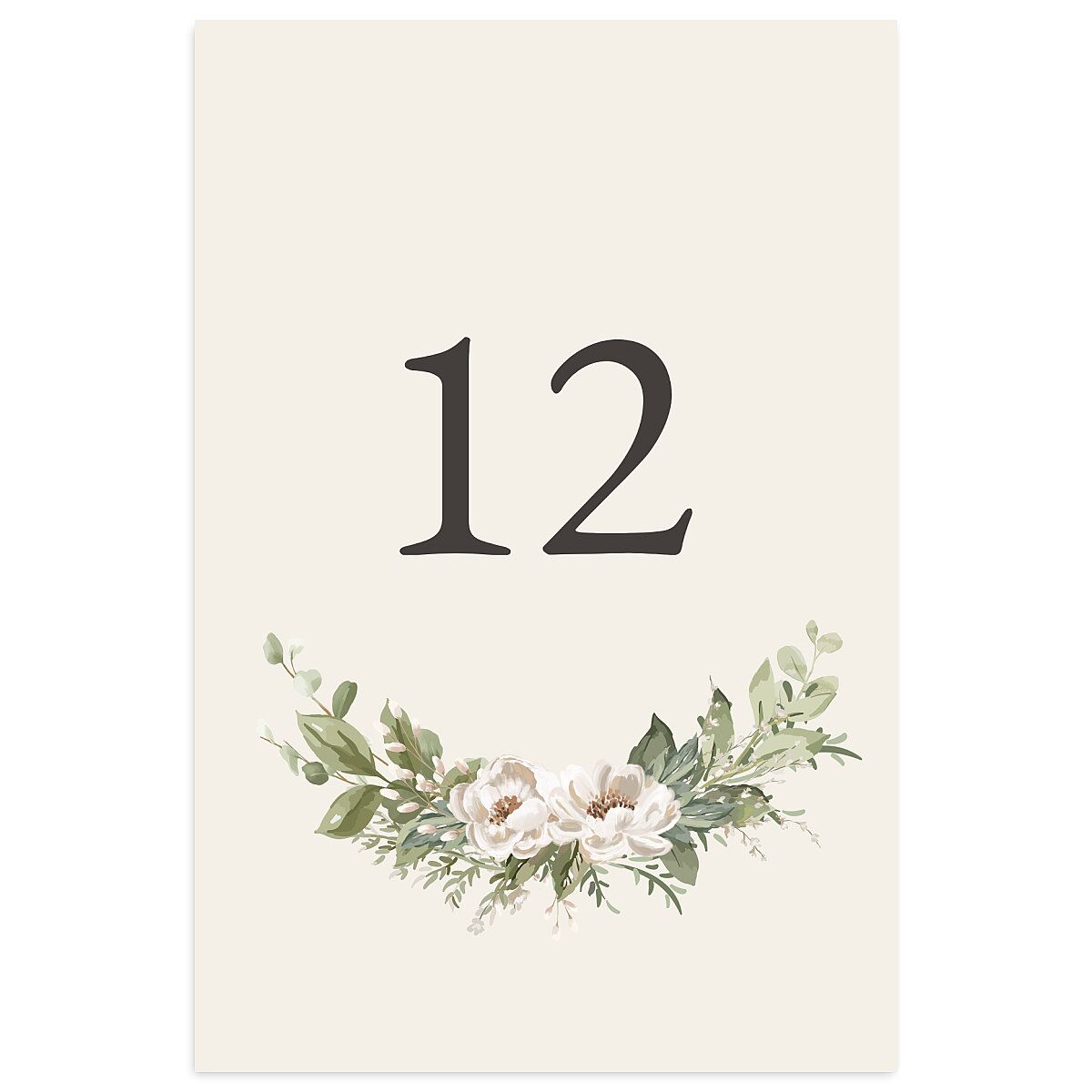 Greenery Laurel Table Numbers