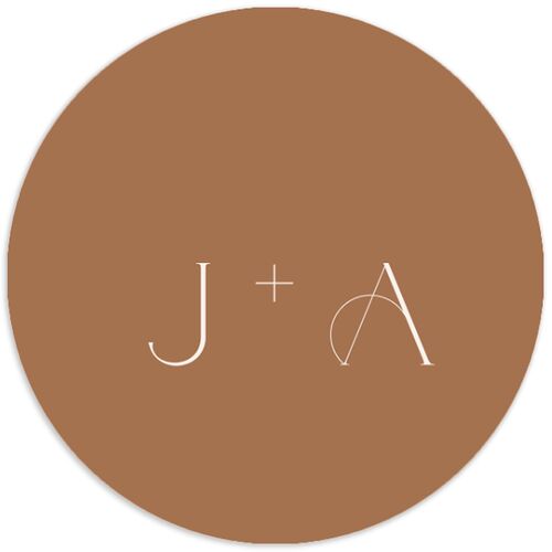 Eclectic Adornment Wedding Stickers Camel Circle