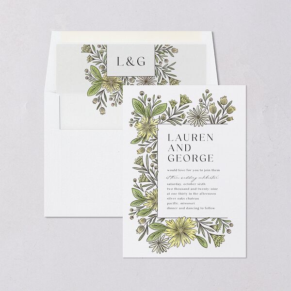Timeless Wildflowers Standard Envelope Liners Pear Standard