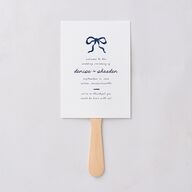 Dainty Bow Fan Programs Navy Signature Standard