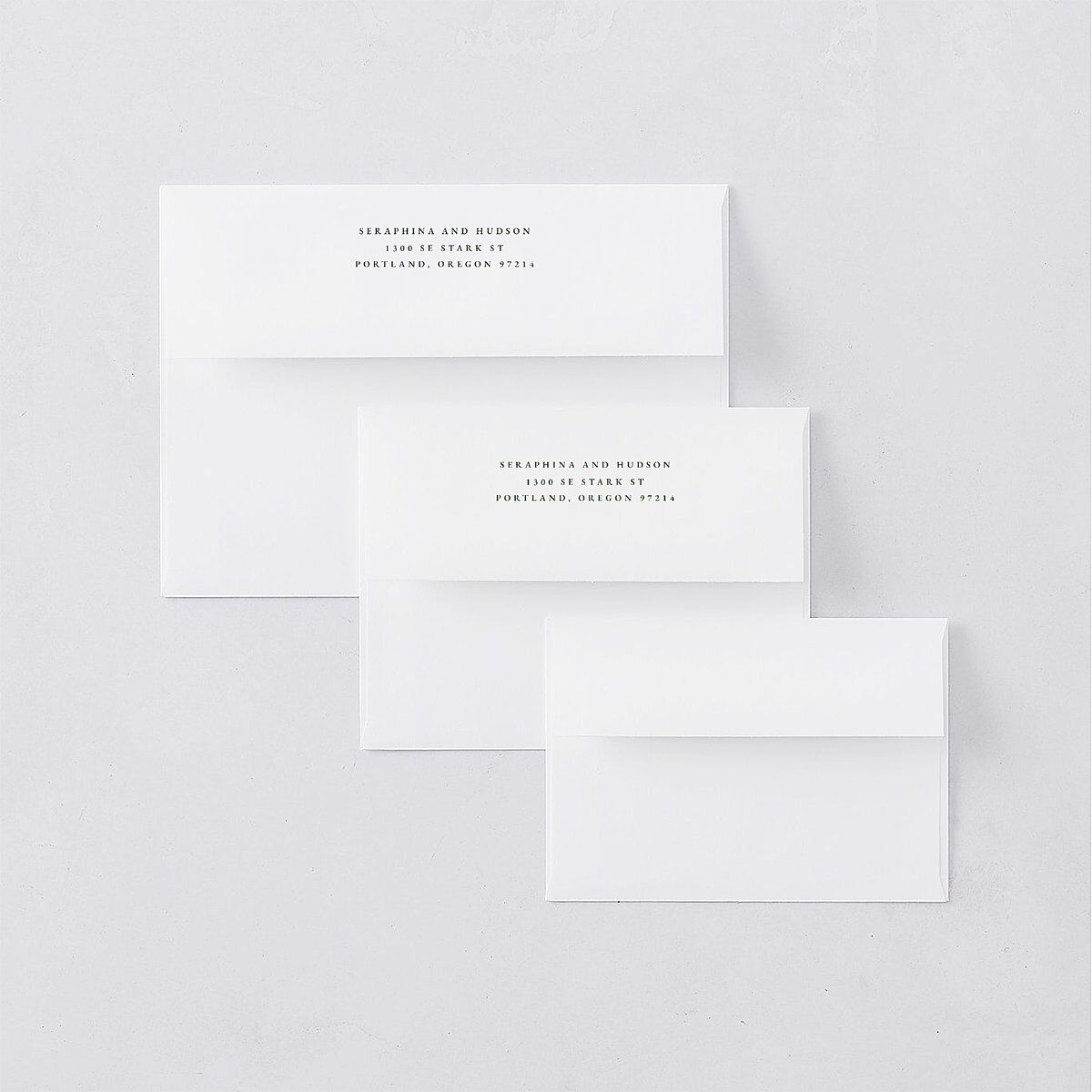 Cascading Florals Thank You Card Envelopes White Thyme Both Recipient and Return Addresses Signature Standard